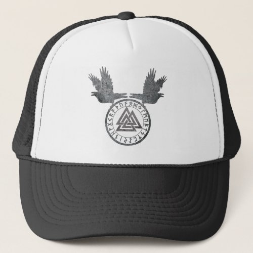 Raven_and_Valknut Trucker Hat