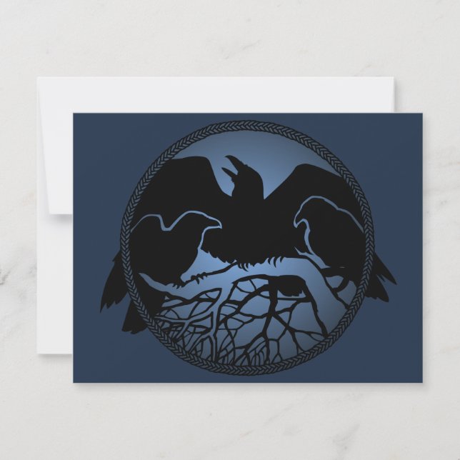 Raven Art Invitations Personalized Native Art Card (Front)