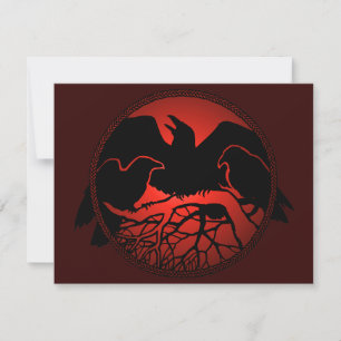 Raven Art Invitations Personalized Native Art Card