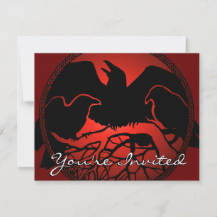 Raven Art Invitations Personalized Native Art Card