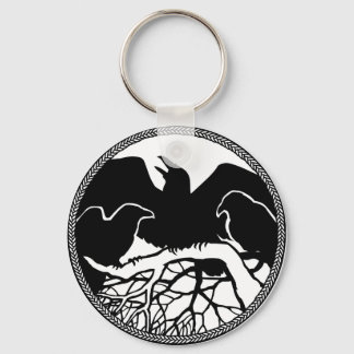 Raven Art Keychain Wildlife Crow / Raven Gifts