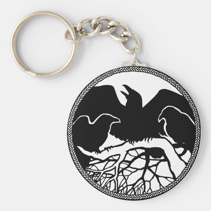 Raven Art Keychain Wildlife Crow / Raven Gifts