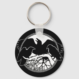 Raven Art Keychain Wildlife Crow / Raven Gifts