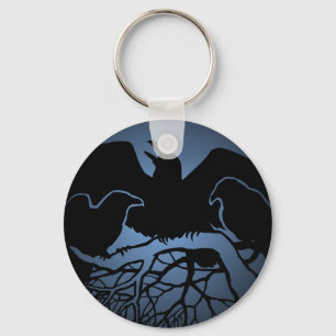 Raven Art Keychain Wildlife Crow / Raven Gifts