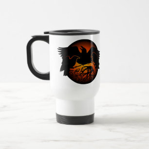 Raven Art Mug Wild Bird Travel Mug Raven Mugs