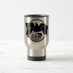 Raven Art Mug Wild Bird Travel Mug Raven Mugs