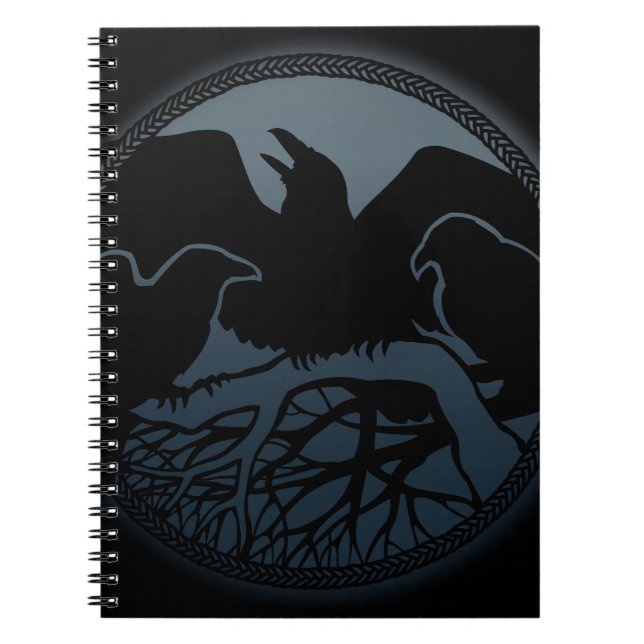 Raven Art Notebook Crow Art Journal Book (Front)