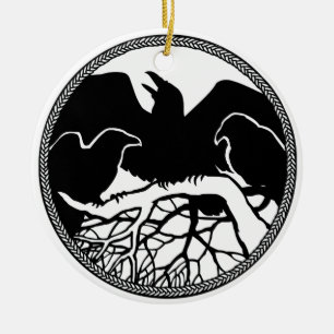 Raven Art Ornament Black Crow Decorations Gifts