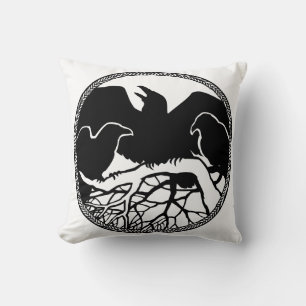 Raven Art Pillows First Nations Wildlife Pillows