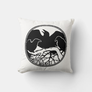 Raven Art Pillows First Nations Wildlife Pillows