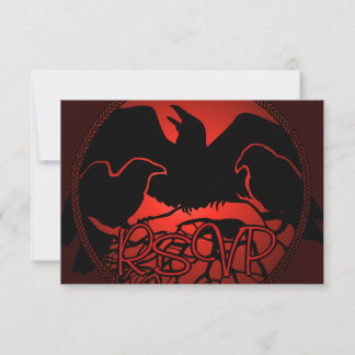 Raven Art RSVP Personalized Native Art Card