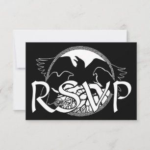 Raven Art RSVP Personalized Native Art Card