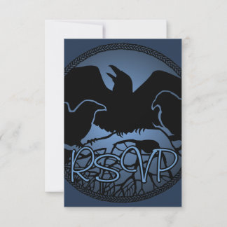 Raven Art RSVP Personalized Native Art Card