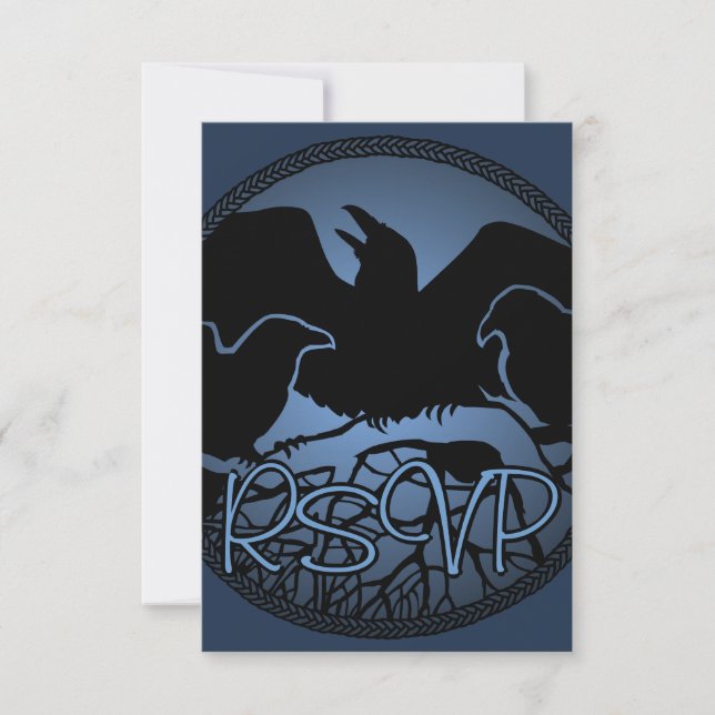 Raven Art RSVP Personalized Native Art Card (Front)