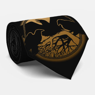 Raven Art Ties Wildlife Crow / Raven Necktie Gifts