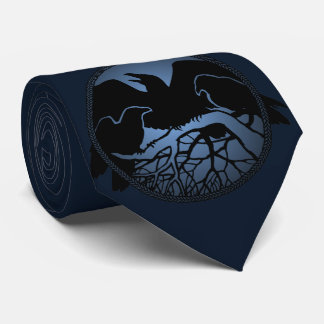 Raven Art Ties Wildlife Crow / Raven Necktie Gifts