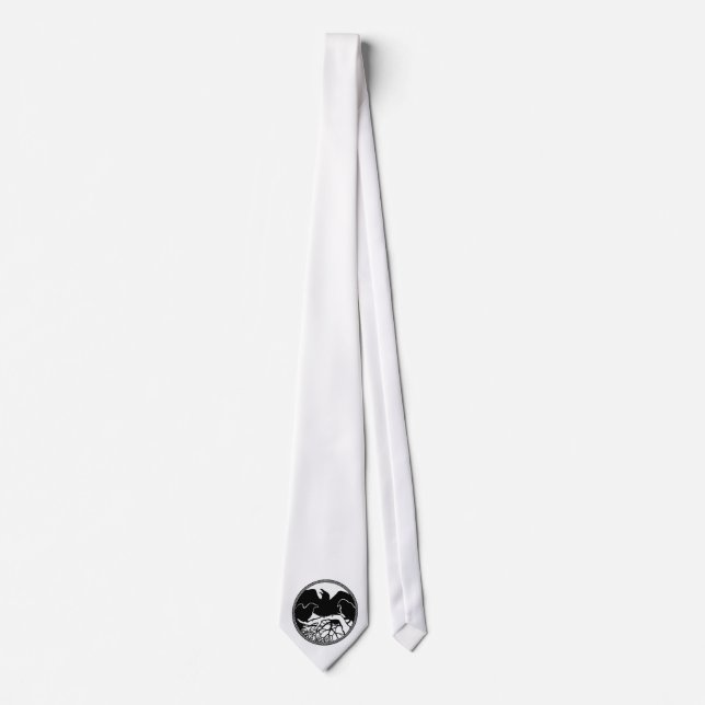 Raven Art Ties Wildlife Crow / Raven Necktie Gifts (Front)