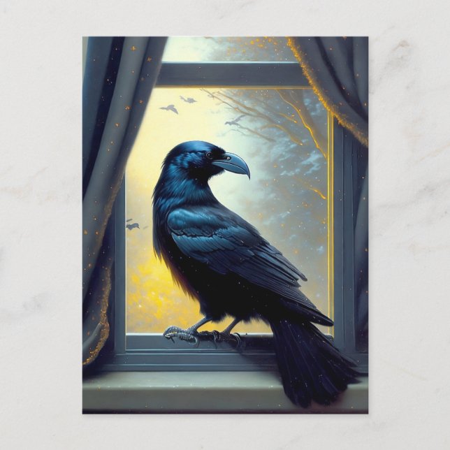 raven at the window postcard (Front)