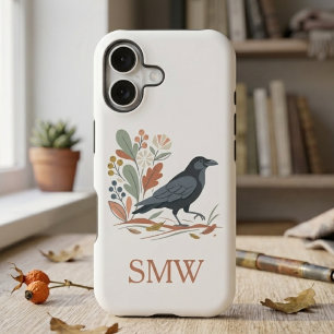 Raven Autumn Botanical Nordic Folk Art Gift iPhone 17 Case