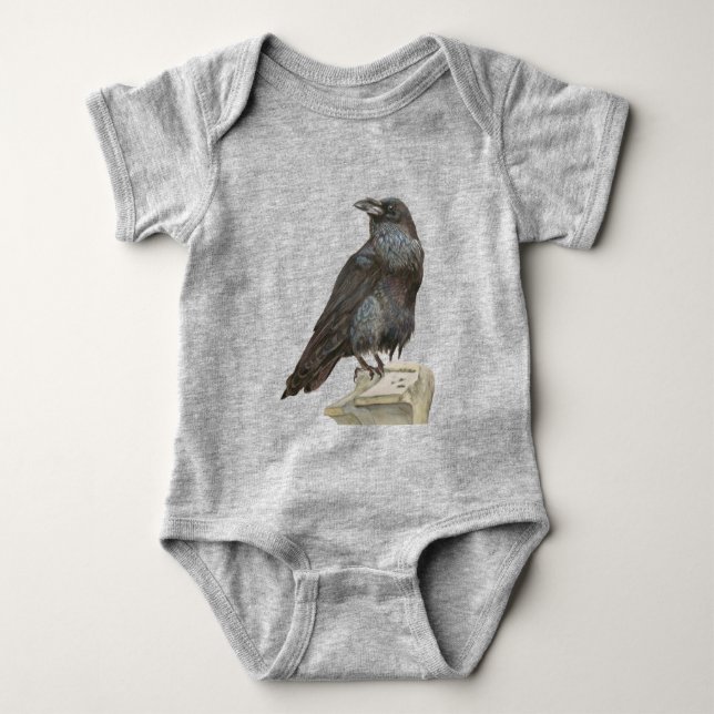 Raven Baby Bodysuit (Front)