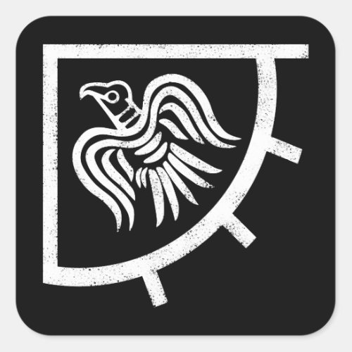 Raven Banner Viking Flag Square Sticker