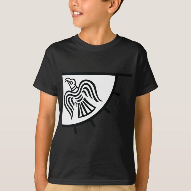 Raven Banner (Viking Flag) T-Shirt (Front)