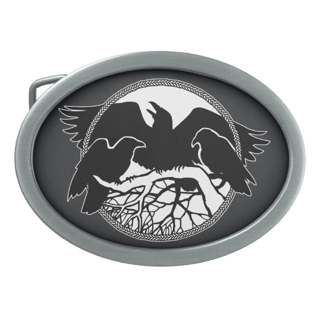 Raven Belt Buckle First Nations Raven Art Buckles (Front)