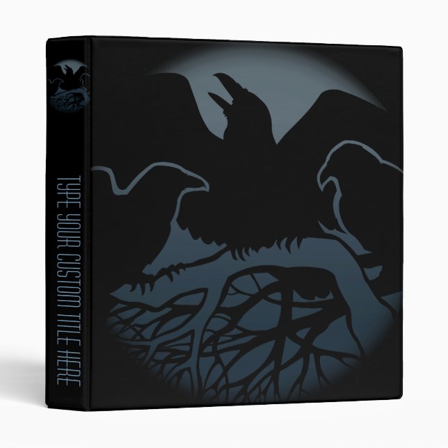 Raven Binder Raven Gift Raven Crow Art Photo Album (Front/Spine)