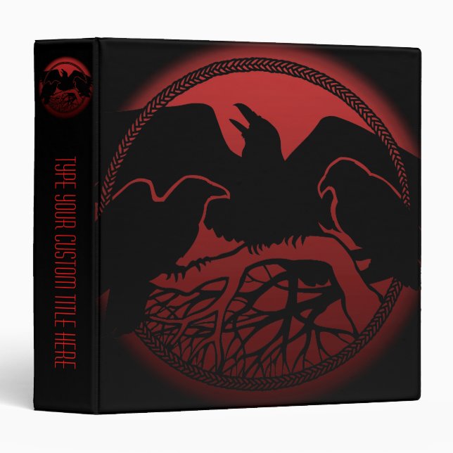 Raven Binder Raven Gift Raven Crow Art Photo Album (Front/Spine)
