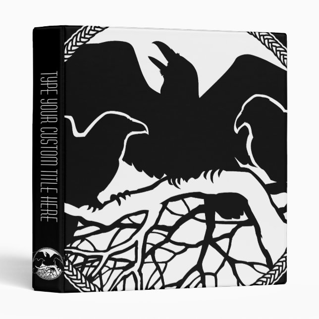 Raven Binder Raven Gift Raven Crow Art Photo Album (Front/Spine)
