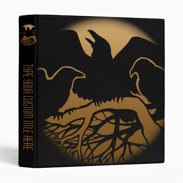 Raven Binder Raven Gift Raven Crow Art Photo Album (Front/Spine)