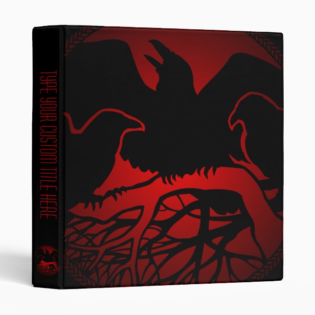 Raven Binder Raven Gift Raven Crow Art Photo Album (Front/Spine)