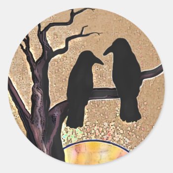 Raven Birds Crow Sunrise Protector Stickers by AutumnRoseMDS at Zazzle