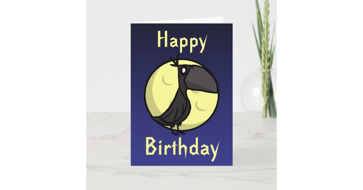 Raven Birthday Card | Zazzle