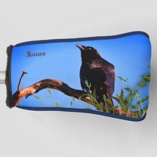 Raven Black Bird Putter Golf Head Cover