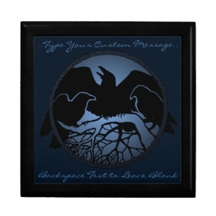 Raven Boxes Personalized Raven Art Jewelry Boxes