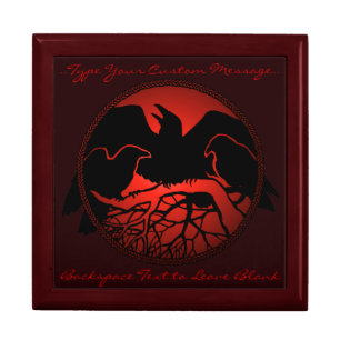 Raven Boxes Personalized Raven Art Jewelry Boxes