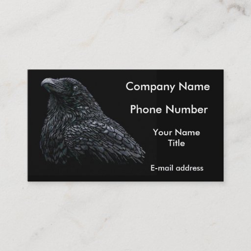 Customizable Raven Business Cards