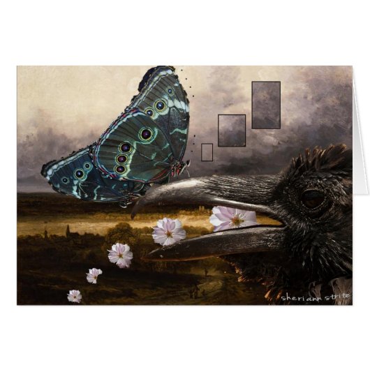 Raven & Butterfly Cards (Front Horizontal)