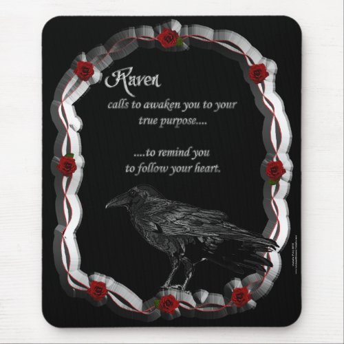 Raven Calling Mouse Pad