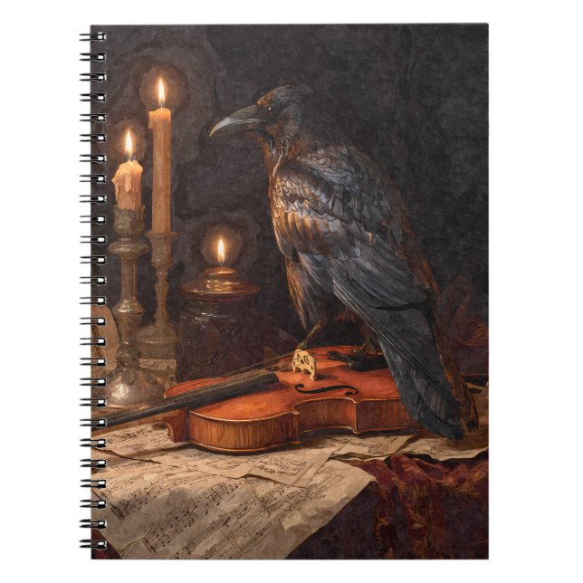 Raven Candlelight Violin Notebook (Front)