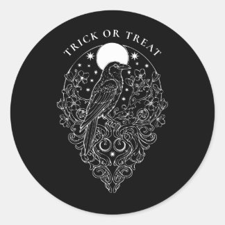 Raven Celestial Halloween Trick or Treat Stickers
