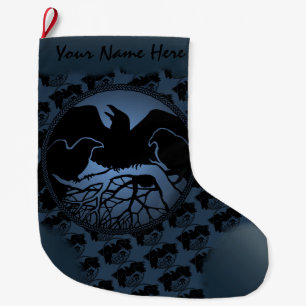Raven Christmas Stocking Native Art Raven Stocking