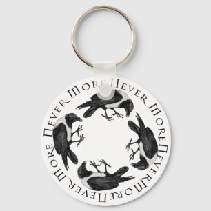 Raven Circle Keychain