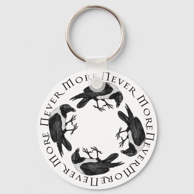 Raven Circle Keychain (Front)