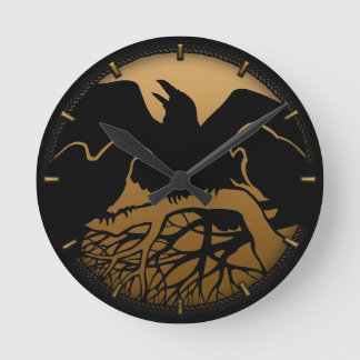 Raven Clock Native Raven Art Wall Clock Bird Gift