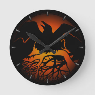 Raven Clock Native Raven Art Wall Clocks & Gifts