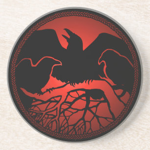 Raven Coaster Raven Gift Raven & Crow Art Decor