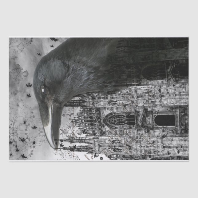 Raven Collage Tissue Tissue Paper (Front)