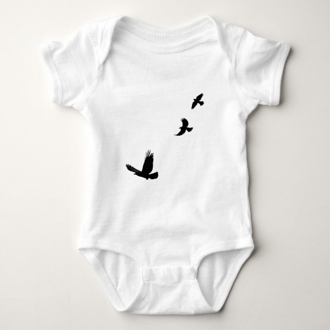Raven & Common Grackles Birdlovers Gift Baby Bodysuit (Front)